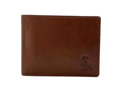 VacaPelle 10-12 Card & Zip-Coins Billfold Genuine Leather Wallet # 1426C