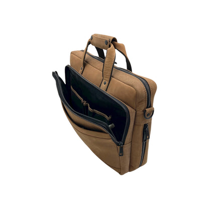 City Expandable Classic Vintage Leather Laptop Bag # 2868