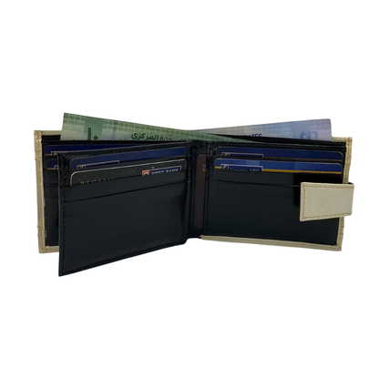 Classic Men's Waterproof Bifold Leather Wallet with Flip ID Window #1728L (D.L.)