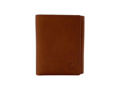 VacaPelle 8-10 Cards Trifold Genuine Leather Wallet # 4699