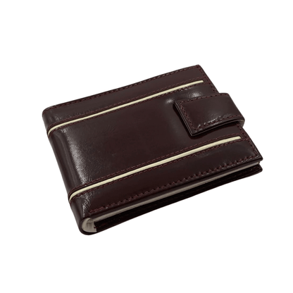 Classic Men's Waterproof Bifold Leather Wallet with Flip ID Window # 892L (D.L.)