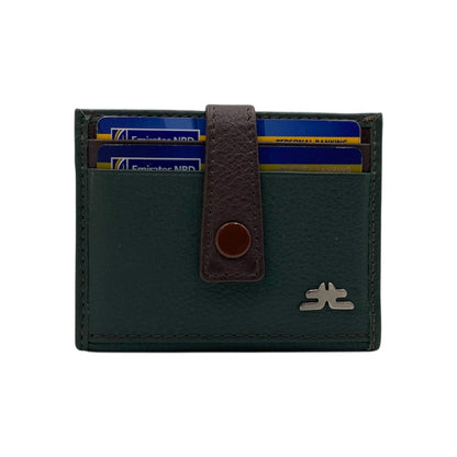 Card Case & Cash Wallet Compact Size 12 Card Space Plus Zip For Coins # 4029Z