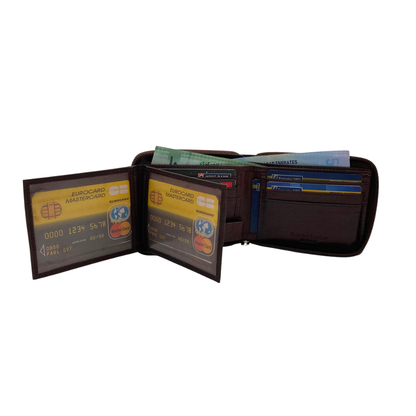 Fullzip leather mens Wallet #1426Z