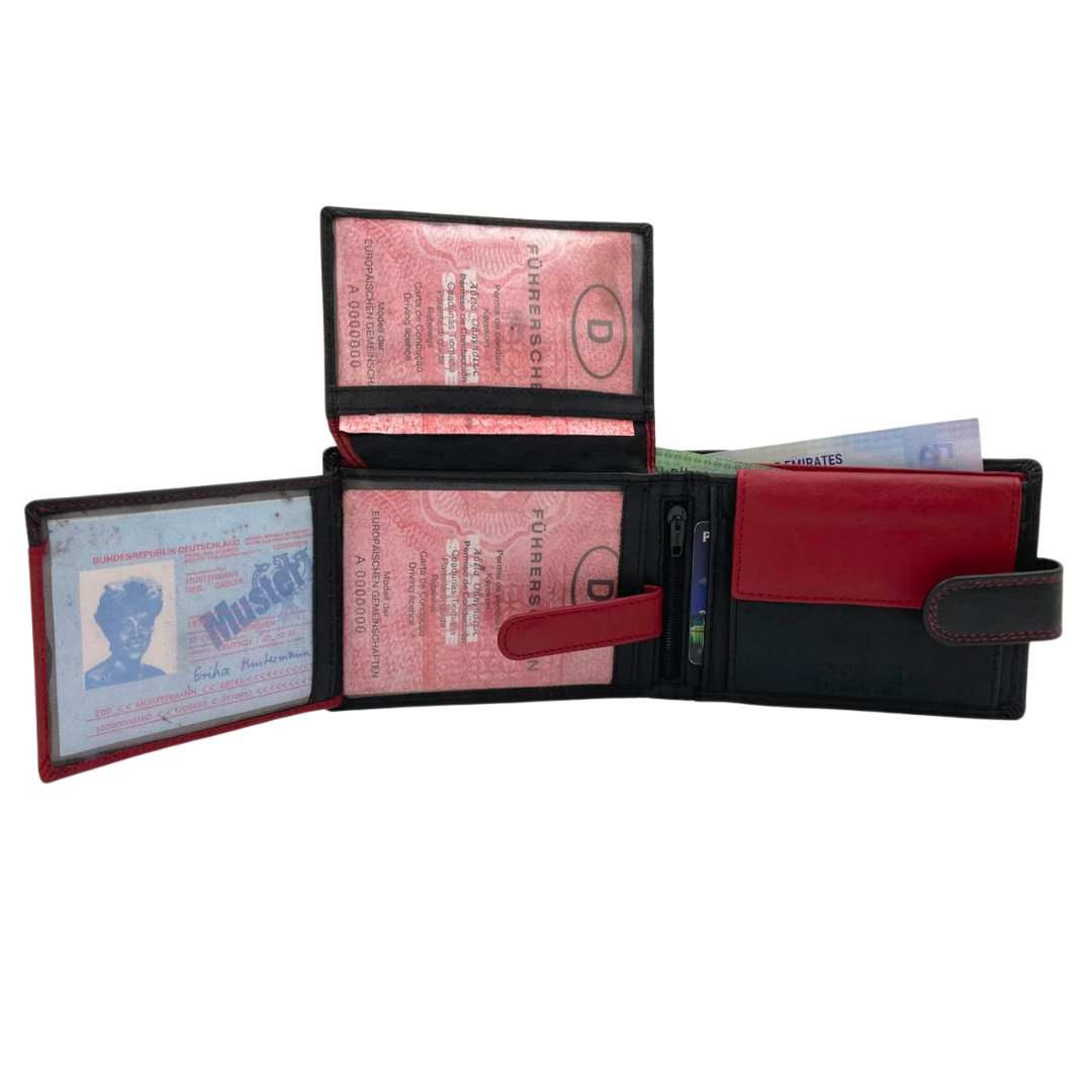 Antq, Smooth Leather Wallet With Inside Leather Lining  # 1510L
