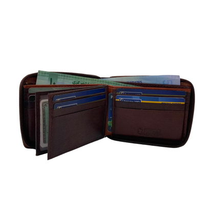 Fullzip leather mens Wallet #892Z