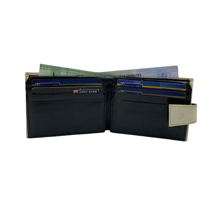 Classic Men's Waterproof Bifold Leather Wallet with Flip ID Window #1729 L