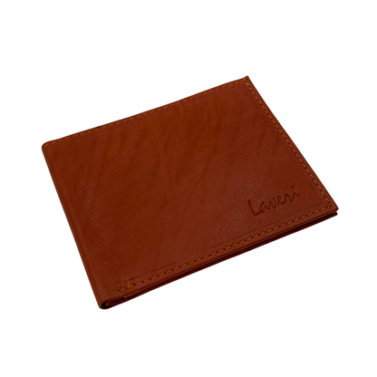 Mens Genuine Leather Mens wallet Leather Lined Bi fold Wallet For Men # 1608