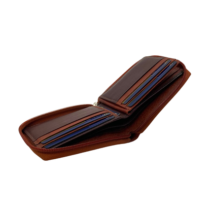 Fullzip leather mens Wallet #1074Z