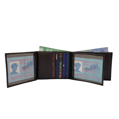 Antq, Smooth Leather Wallet With Inside Leather Lining # 1888
