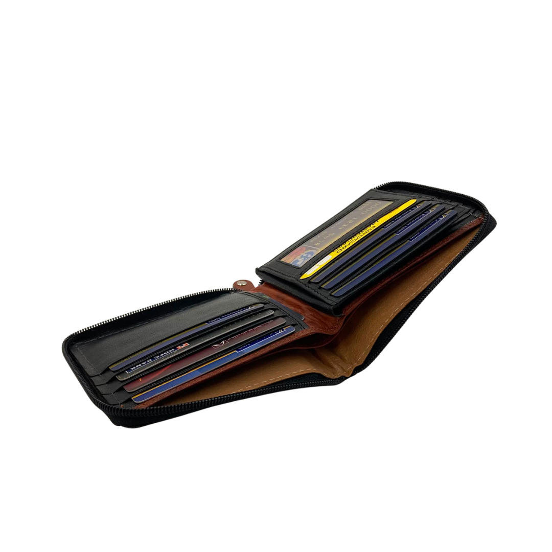 Fullzip leather mens Wallet #1261Z