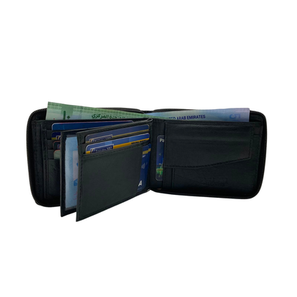 Fullzip leather mens Wallet #1406CZ