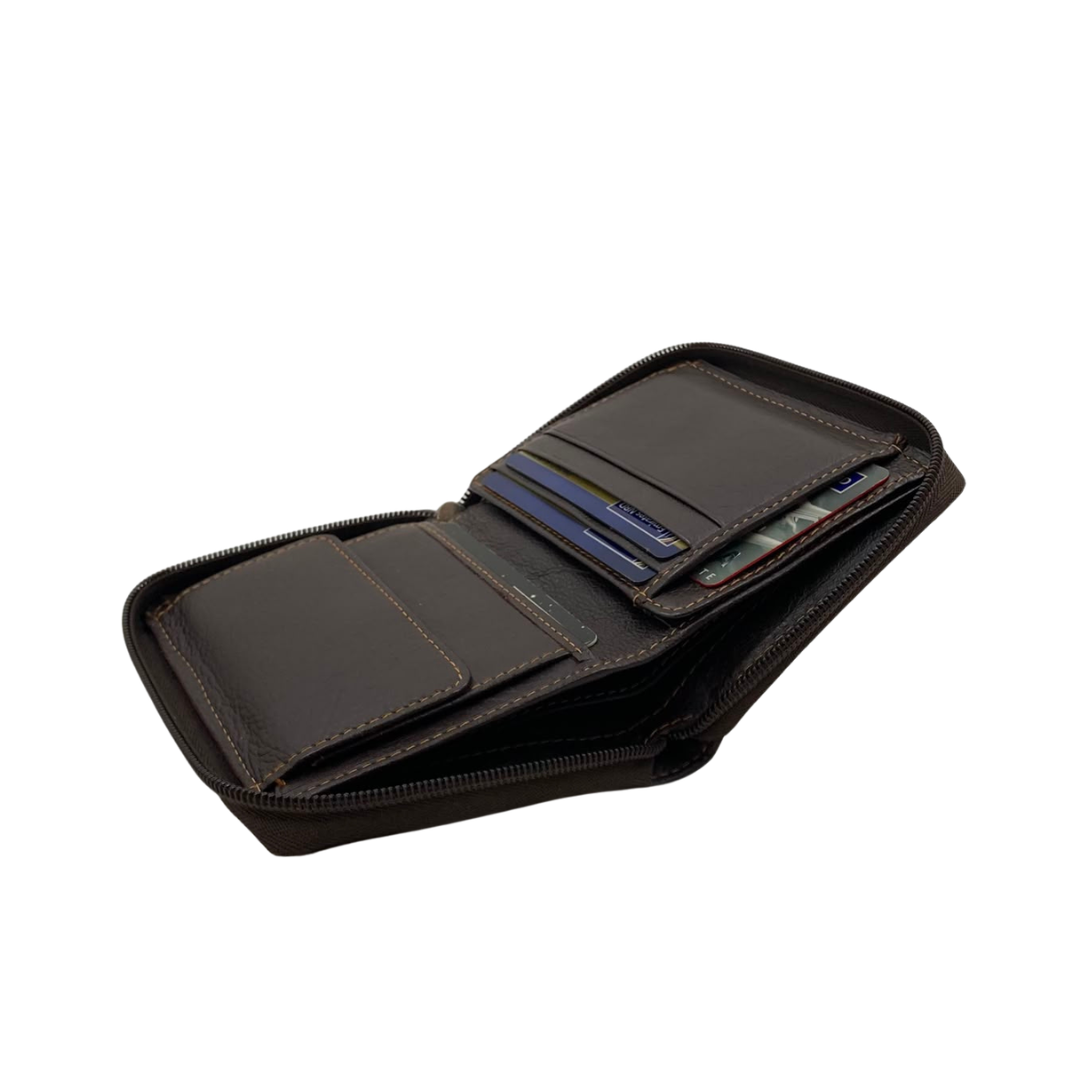 Fullzip leather mens Wallet #4101Z