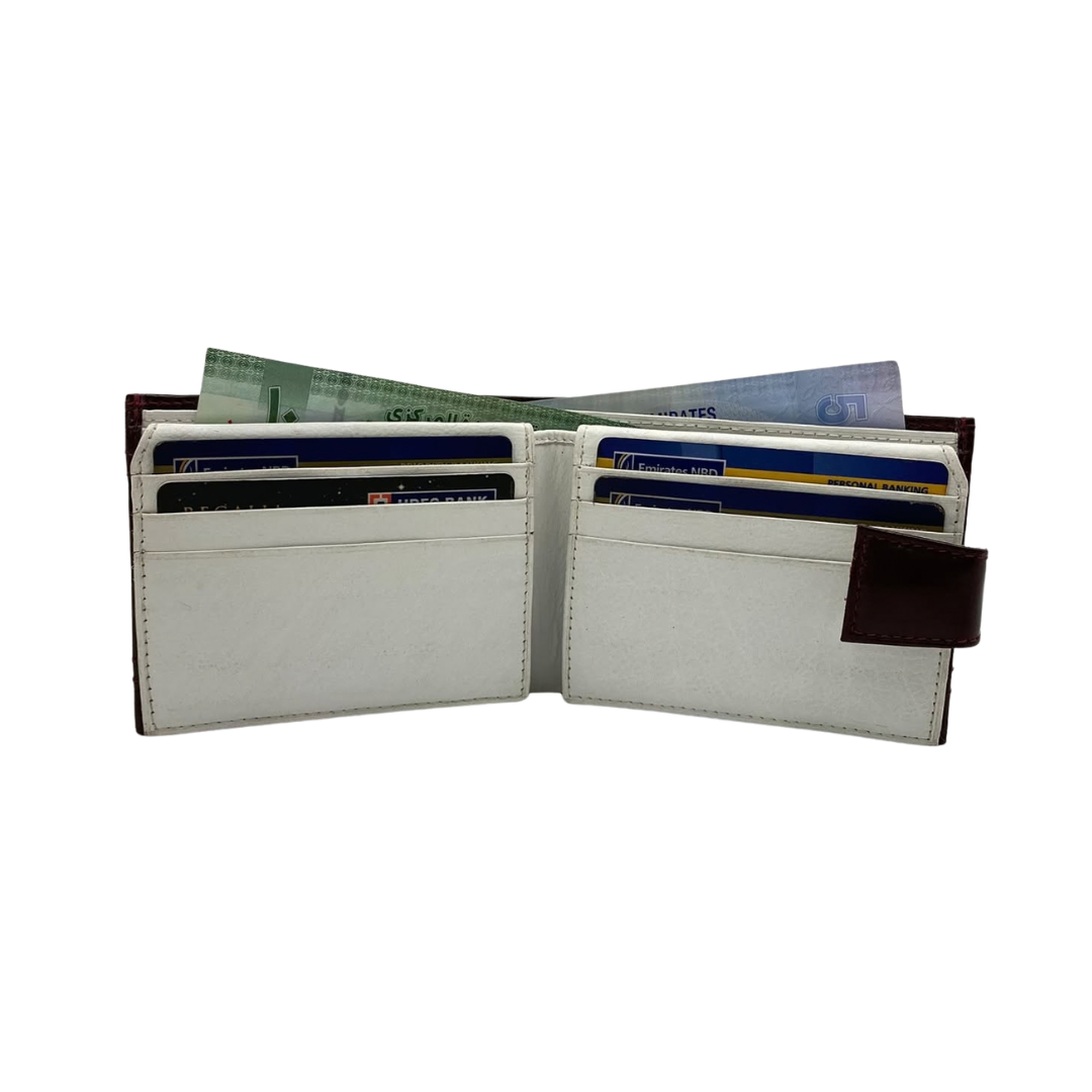Classic Men's Waterproof Bifold Leather Wallet with Flip ID Window #1729 L (D.L.)
