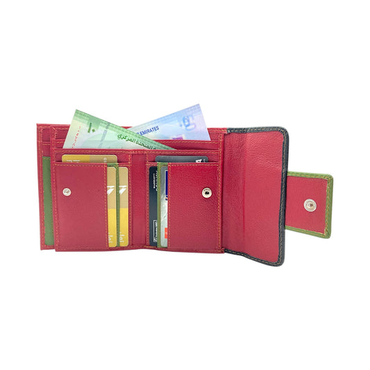 Women's Multi-Color Leather Wallet # 4009