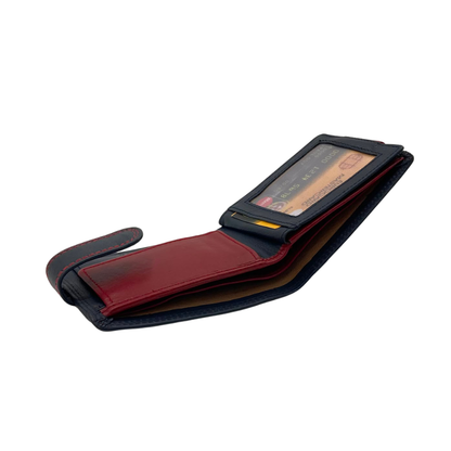 Mens Genuine Leather Mens wallet Leather Lined Bi fold Wallet For Men # 1350CBL