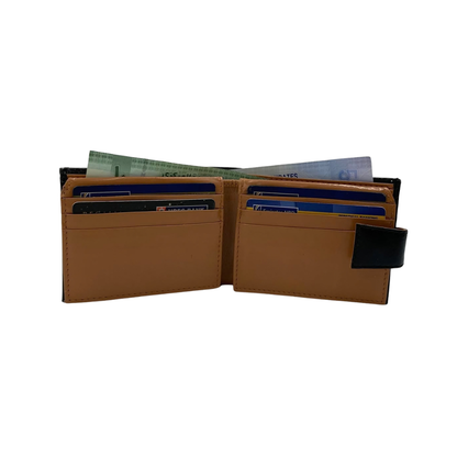Classic Men's Waterproof Bifold Leather Wallet with Flip ID Window #1729 L