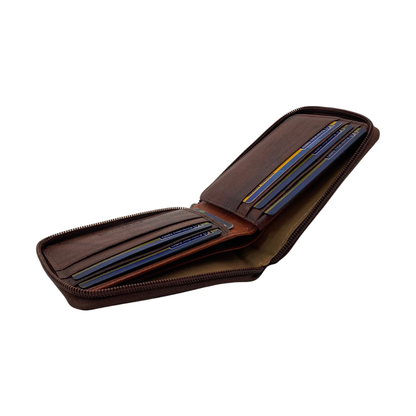 Fullzip leather mens Wallet #1541Z