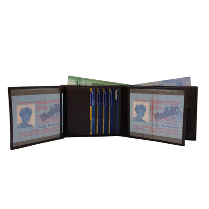 Antq, Smooth Leather Wallet With Inside Leather Lining # 1890C