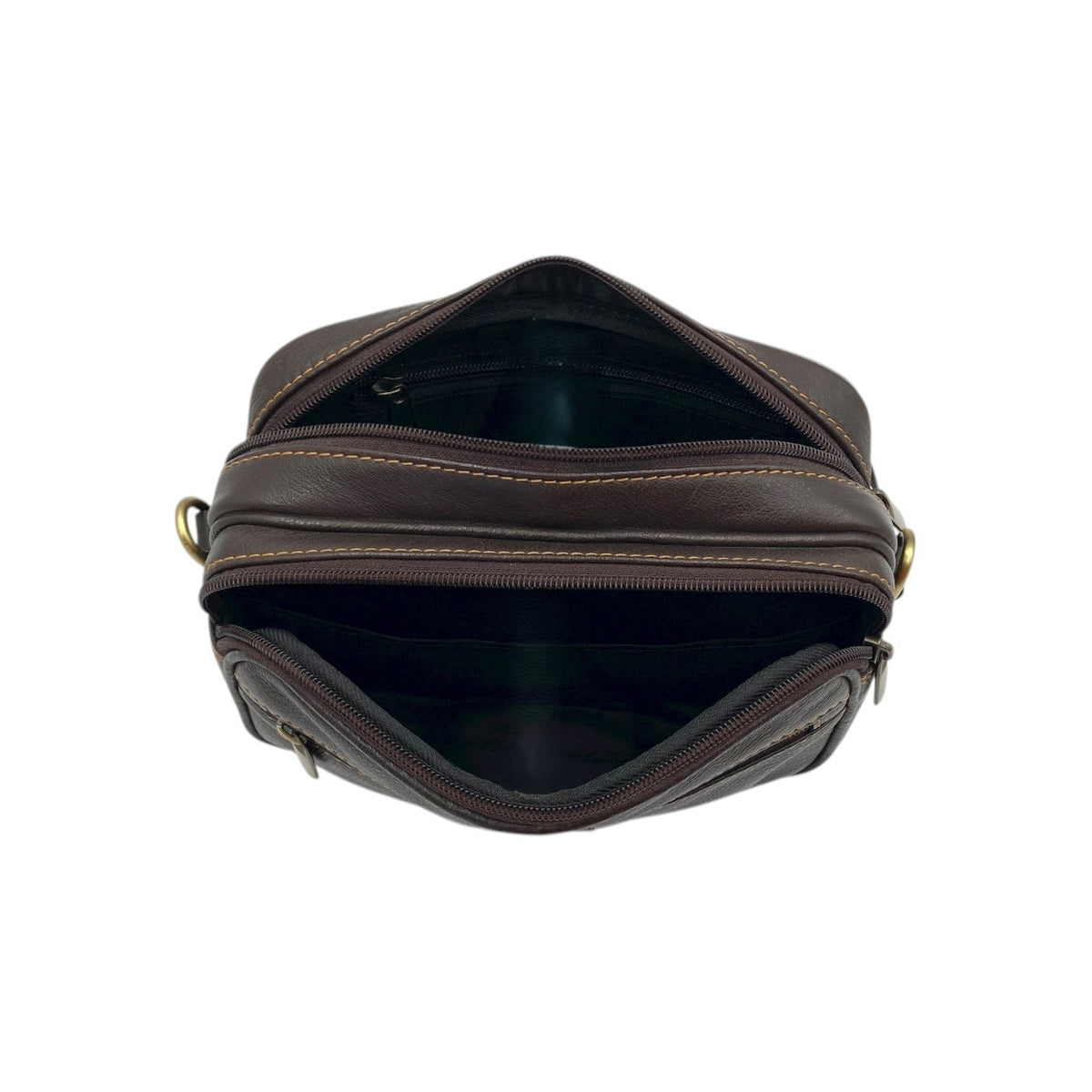 Hand Pouch, Wash Bag, Toiletry, Genuine Leather # 2295H