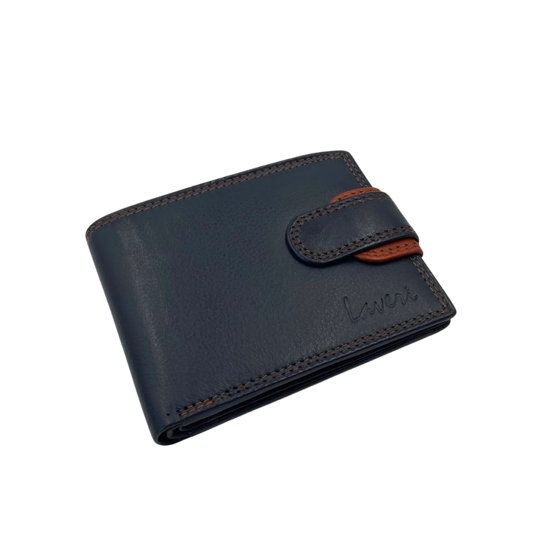 Mens Genuine Leather Mens wallet Leather Lined Bi fold Wallet For Men # 1350CBL