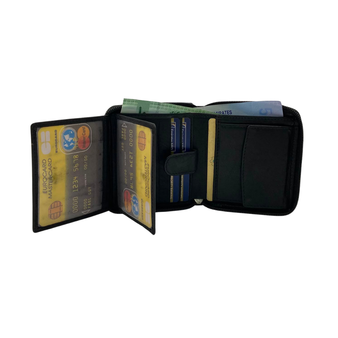 Fullzip leather mens Wallet #664CZ
