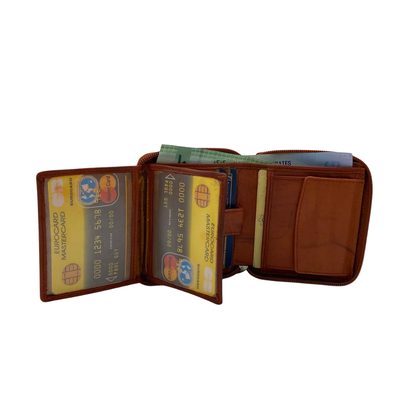 Fullzip leather mens Wallet #664CZ