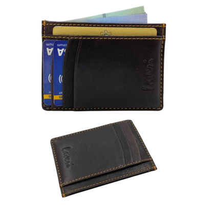 Super Slim Soft Genuine Leather Card Holder, Mini Credit Card Wallet # 1598N