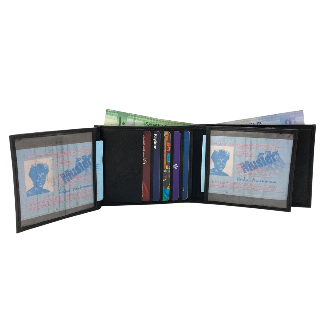 Antq, Smooth Leather Wallet With Inside Leather Lining # 1888