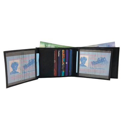 Antq, Smooth Leather Wallet With Inside Leather Lining # 1888