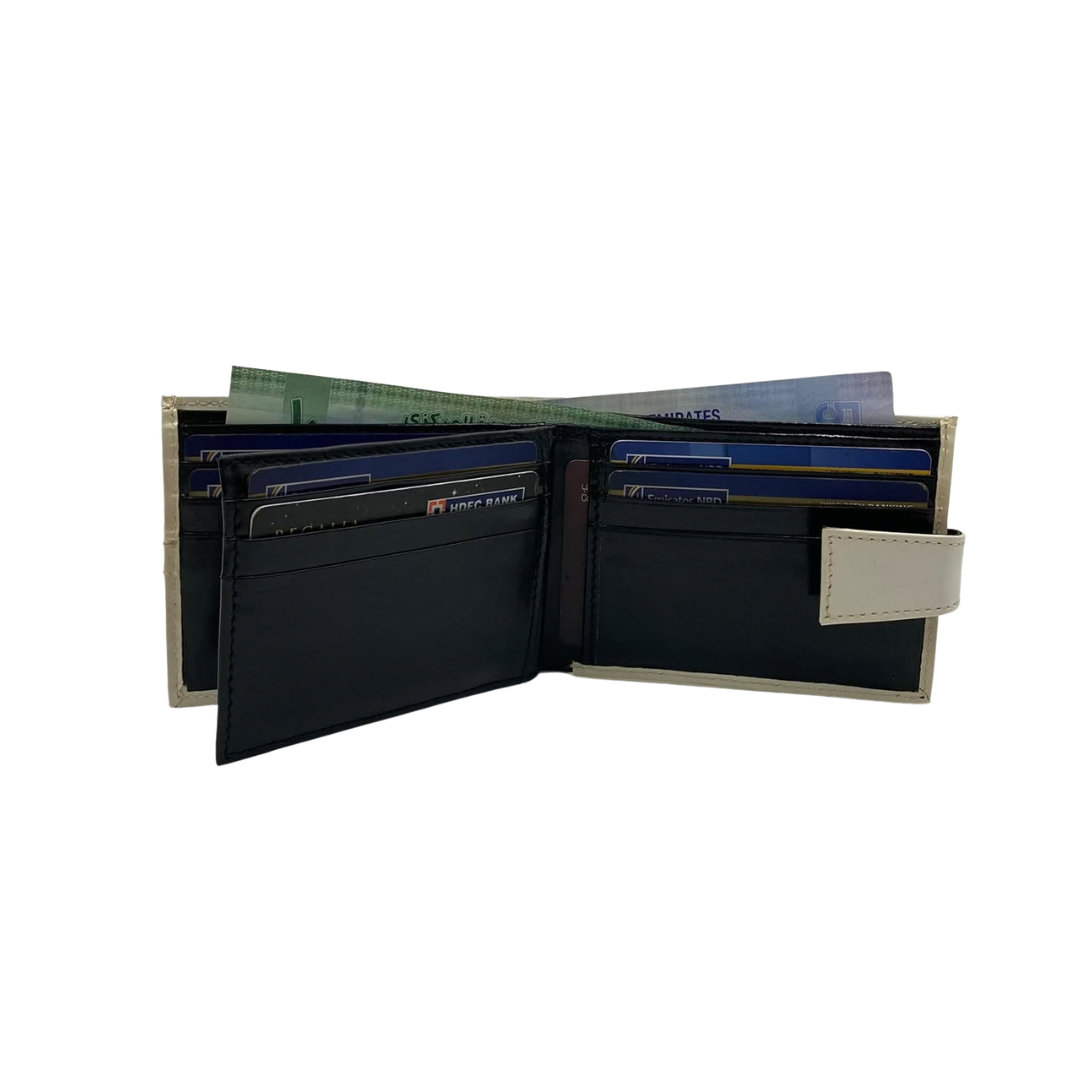 Classic Men's Waterproof Bifold Leather Wallet with Flip ID Window #1728L (C.L.)