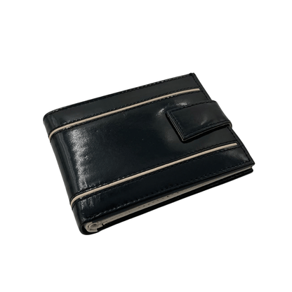 Classic Men's Waterproof Bifold Leather Wallet with Flip ID Window # 892L (D.L.)