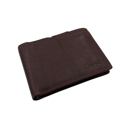 Mens Genuine Leather Mens wallet Leather Lined Bi fold Wallet For Men # 1244N