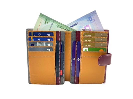 Women's Multi-Color Leather Wallet # JD4140