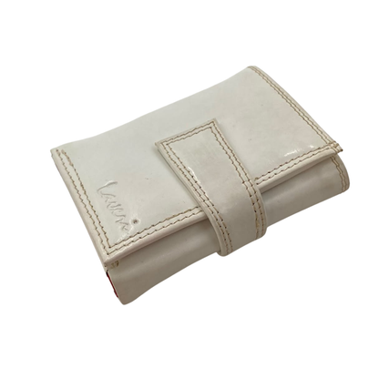 Men's Waterproof Bifold Leather Wallet with ID Window & Card Slots (White & Red Edition) #1125 [PLAIN]