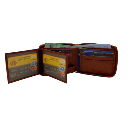 Fullzip leather mens Wallet #1426Z