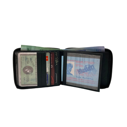 Fullzip leather mens Wallet #1890Z