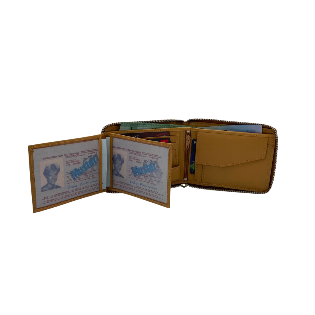 Fullzip leather mens Wallet #1013CZ