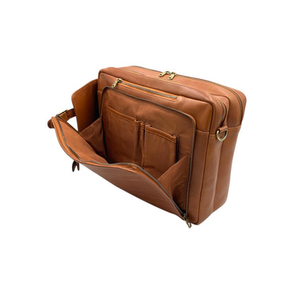 Italian Leather Backpack + Laptop Bag # 2890