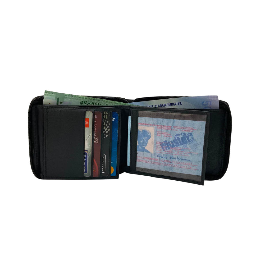 Fullzip leather mens Wallet #1888Z