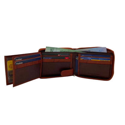 Fullzip leather mens Wallet #1426Z