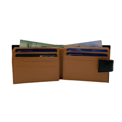 Classic Men's Waterproof Bifold Leather Wallet with Flip ID Window #1729 L (D.L.)