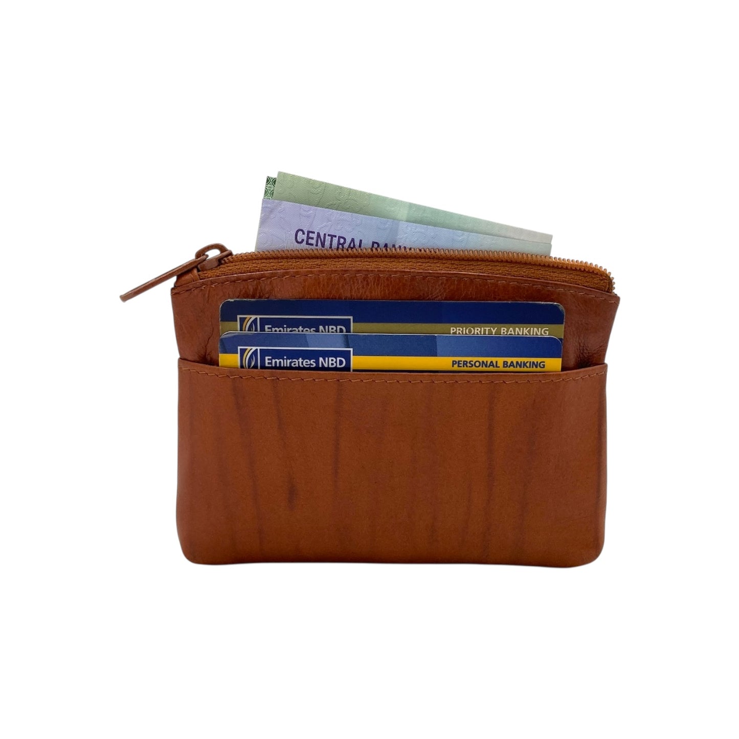 Slim Travel Top Zipper Cards, Cash, Coins & Key Wallet RFID # 1372