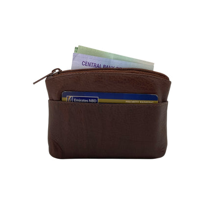 Slim Travel Top Zipper Cards, Cash, Coins & Key Wallet RFID # 1372A