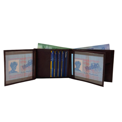 Antq, Smooth Leather Wallet With Inside Leather Lining # 1890C
