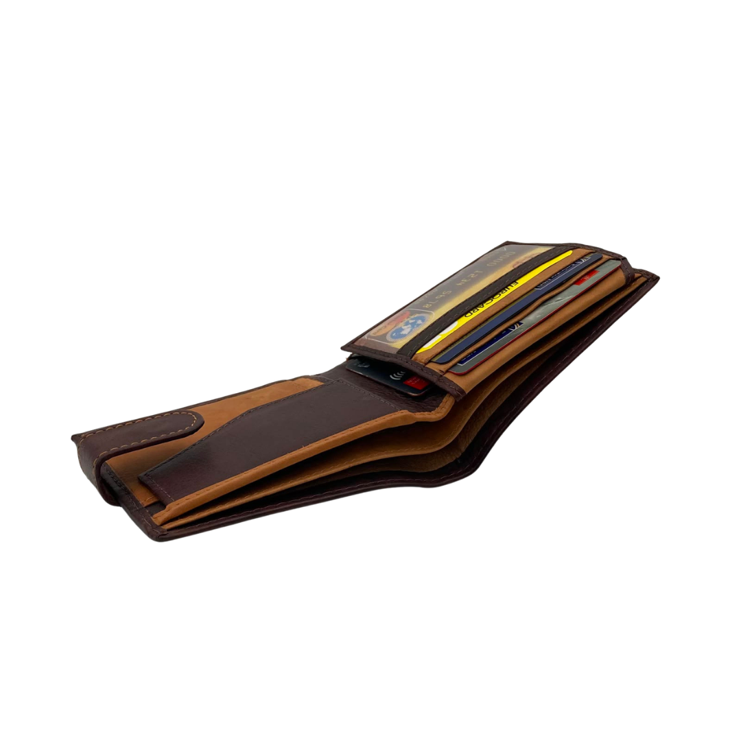 Antq, Smooth Leather Wallet With Inside Leather Lining # 1981CL