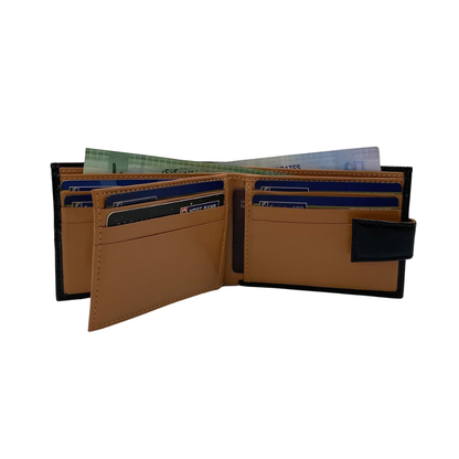Classic Men's Waterproof Bifold Leather Wallet with Flip ID Window #1728L (C.L.)