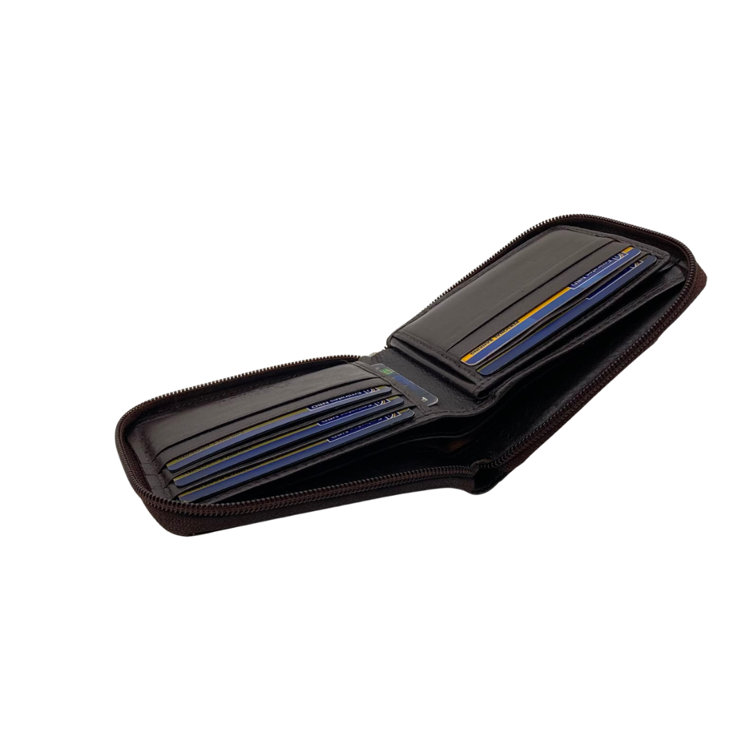Fullzip leather mens Wallet #4094NZ