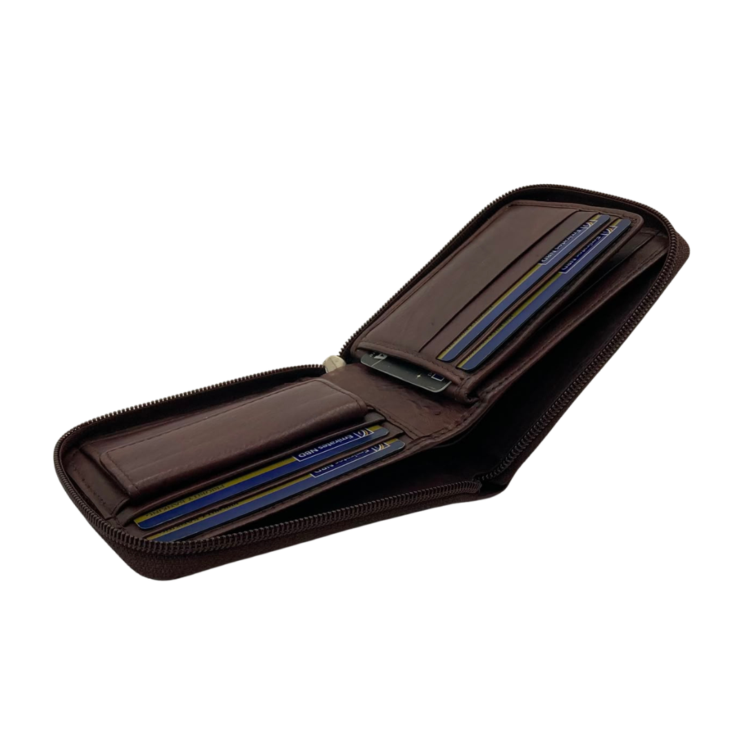Fullzip leather mens Wallet #4094Z