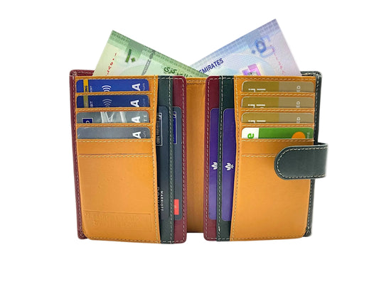 Women's Multi-Color Leather Wallet # JD4140