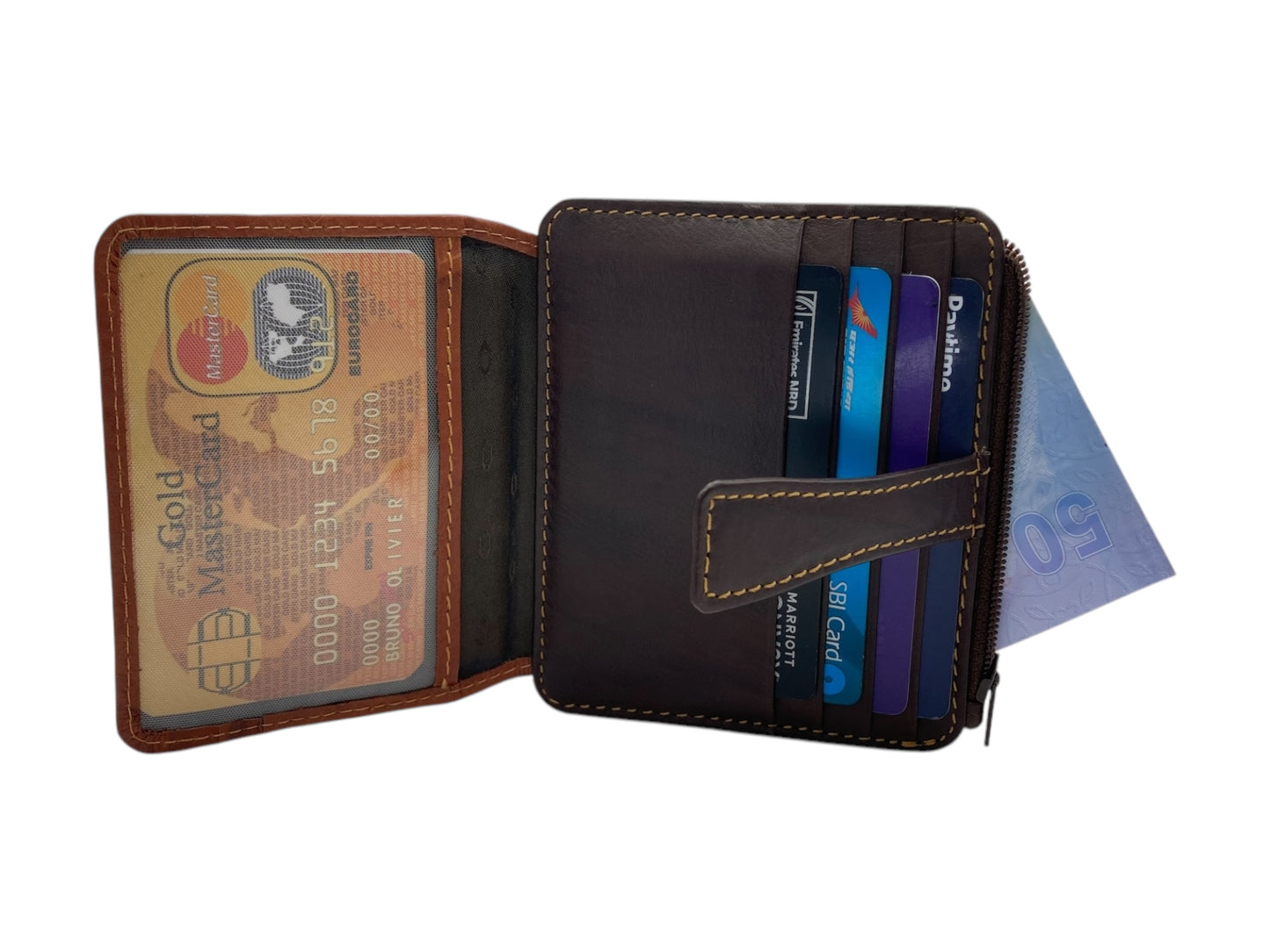 Card Case & Cash Wallet Compact Size 12 Card Space # 4029SN